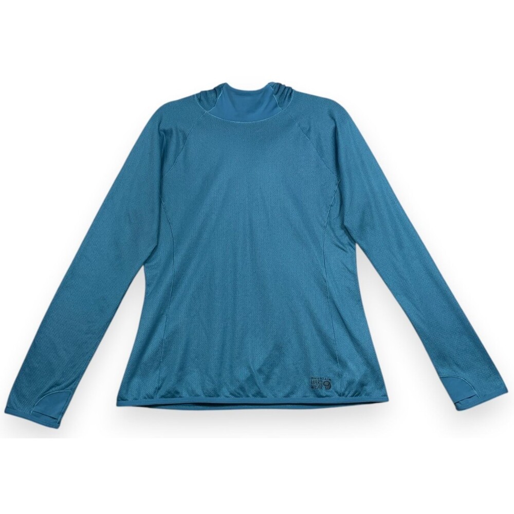 Mountain Hardwear Airmesh Hoodie Womens L Blue Outdoor Hiking Camping